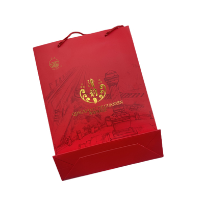 Hộp quà tặng Túi giấy cứng sang trọng màu đỏ Bao bì Logo tùy chỉnh cho trà sô cô la