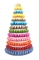 Bao bì Macaron bằng nhựa lớn 13 bậc Màu trắng 62cm Đế bánh cupcake đám cưới