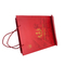 Hộp quà tặng Túi giấy cứng sang trọng màu đỏ Bao bì Logo tùy chỉnh cho trà sô cô la