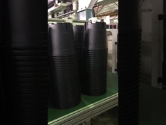 Chậu hoa nhựa tròn màu đỏ Chậu ươm để làm vườn Một chậu