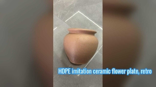Đĩa hoa gốm giả HDPE, đĩa hoa retro, đĩa hoa nhựa