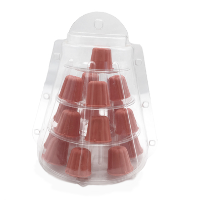 Mini Clear Plastic 4 Tiers Canele Tower Stand For Display Canele / Macaron Và trang trí bánh