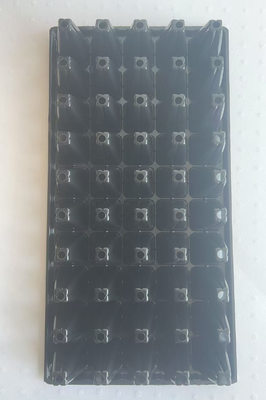 50-cell Black Plastic Seedling Tray 2mm Thick for Forest Tree and Plant Nursery