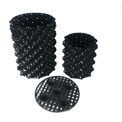 Chậu không khí bằng nhựa PVC 20cm Dia 0,7mm không tráng Polyme dễ phân hủy Chậu không khí màu đen