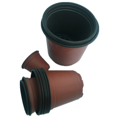 Thiết kế mới 3 Inch Plastic Nursery Pot Soft Brown Color Plastic Flower Pot