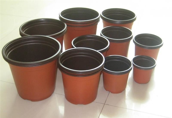 Thiết kế mới 3 Inch Plastic Nursery Pot Soft Brown Color Plastic Flower Pot