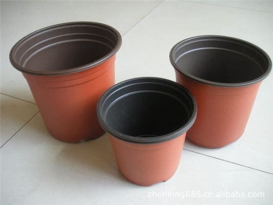 Thiết kế mới 3 Inch Plastic Nursery Pot Soft Brown Color Plastic Flower Pot