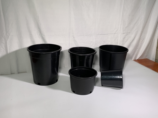 Sản phẩm nhựa cứng bền 3 gallon hoa đen nồi lớn nồi nuôi con của PP / HDPE