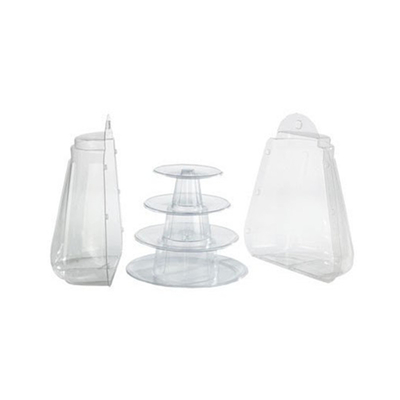 4-Layer Clear nhỏ hơn nhựa Macaron Tower Party Favor Box