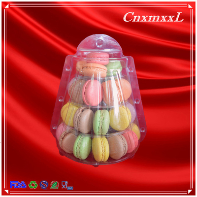 4-Layer Clear nhỏ hơn nhựa Macaron Tower Party Favor Box
