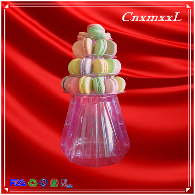 4-Layer Clear nhỏ hơn nhựa Macaron Tower Party Favor Box