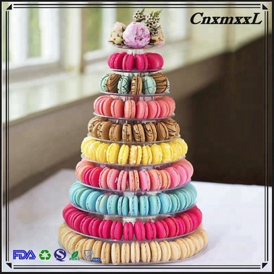 Thiết kế mới 10 Tier Macaron Tháp Thang thực phẩm dùng một lần