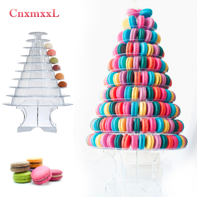 Super WOW 10 Tier Macaron Blister Tower Stand Bao bì Sơn UV