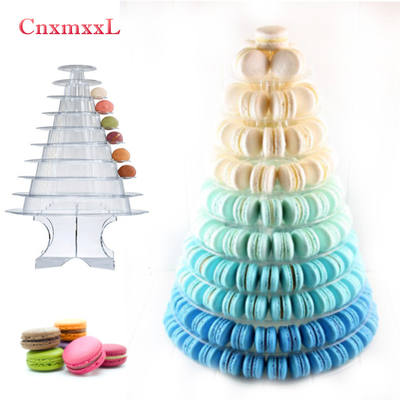 Super WOW 10 Tier Macaron Blister Tower Stand Bao bì Sơn UV