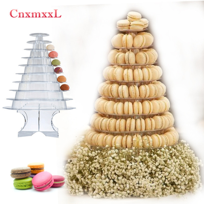 Super WOW 10 Tier Macaron Blister Tower Stand Bao bì Sơn UV