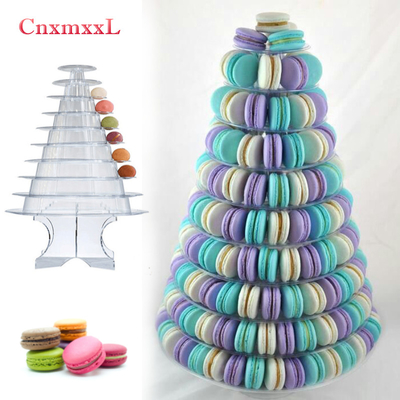 Super 10 Tier Macaron Blister Tower Stand Packaging với Acrylic