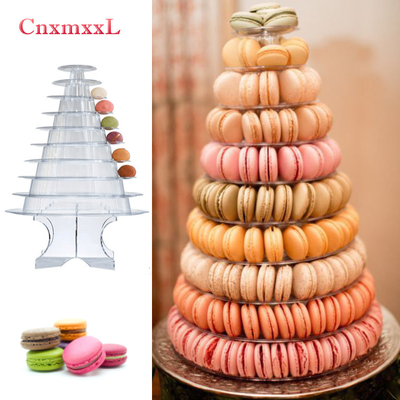 Super WOW 10 Tier Macaron Blister Tower Stand Packaging với Acrylic