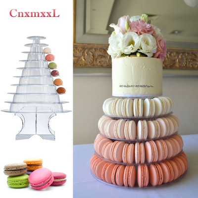 Super WOW 10 Tier Macaron Blister Tower Stand Packaging với Acrylic