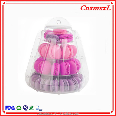 Glossy Lamination 4 Layer Macaroon Tower With 47pcs Macarons
