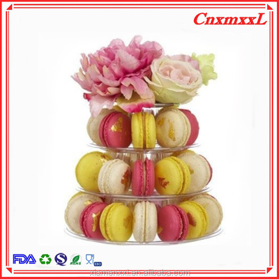 Glossy Lamination 4 Layer Macaroon Tower With 47pcs Macarons