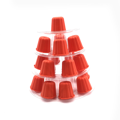 Mini Clear Plastic 4 Tiers Canele Tower Stand For Display Canele / Macaron Và trang trí bánh