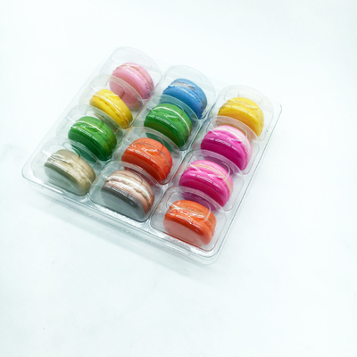 12 Tray Macaron rỗng Tray đóng gói Blister nhựa tùy chỉnh