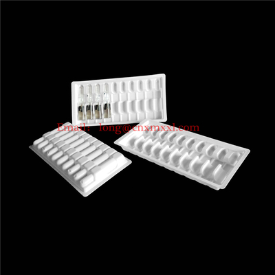 Cao chất lượng nhựa Ampoules Thẻ 1ml 2ml 5ml 10ml nhựa rõ ràng Blister bao bì Vials Blister Thẻ hộp