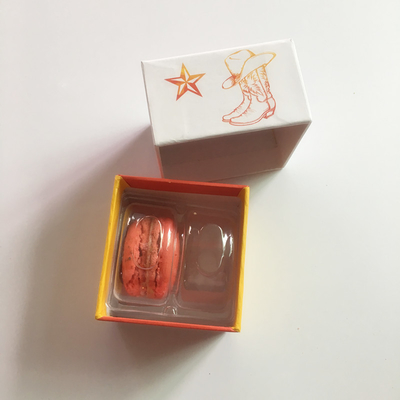 2 PC Macaron in giấy hộp quà đóng gói Macaron hiển thị với khay bên trong