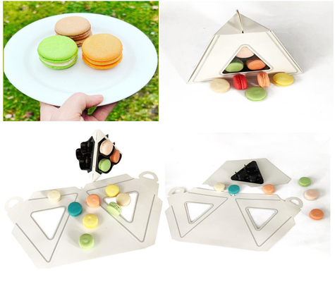 Tháp đóng gói giấy Macaron giữ 9 PC 2 tầng Tháp Macaron