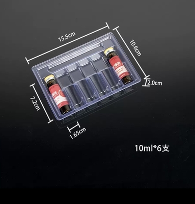 Thẻ 10ml Ampoule Liquid để uống Thẻ chân dung trong suốt PET, gói 5, gói 10, gói 12