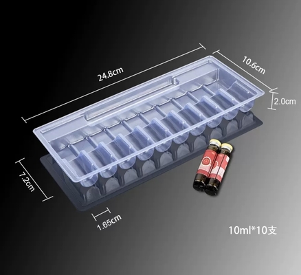 Thẻ 10ml Ampoule Liquid để uống Thẻ chân dung trong suốt PET, gói 5, gói 10, gói 12