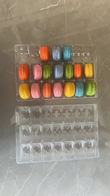 Bốn giác 21 pallet Bao bì nhựa Macaron Tray tùy chỉnh