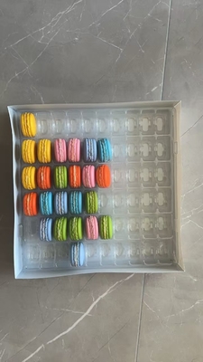 Macaron 60 Transparent Macaron Tray Packaging Hộp làm bằng tay