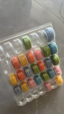 Macaron 35 Thẻ minh bạch Bao bì hộp làm bằng tay Bao bì macaron Bao bì sô cô la Bìa trên và dưới Bao bì bánh