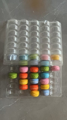 Macaron 35 Thẻ minh bạch Bao bì hộp làm bằng tay Bao bì macaron Bao bì sô cô la Bìa trên và dưới Bao bì bánh