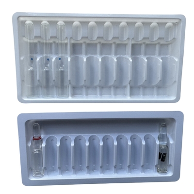 PET tray dày thuốc tiêm nước ampoule tray đóng gói tùy chỉnh bán buôn