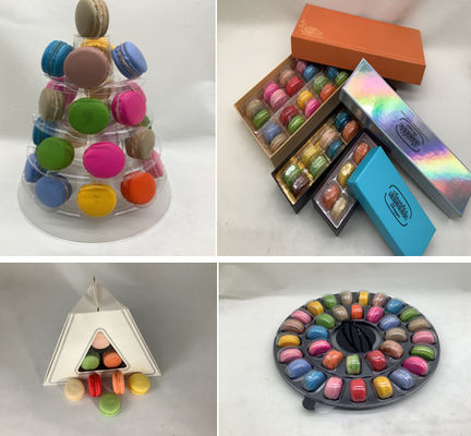 Bao bì Macaron trong suốt thân thiện với môi trường với giá đỡ in và trưng bày tùy chỉnh cho hộp quà tặng