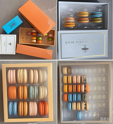 Bao bì Macaron trong suốt thân thiện với môi trường với giá đỡ in và trưng bày tùy chỉnh cho hộp quà tặng