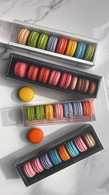 Bao bì Macaron nhựa Bảo vệ và trình bày bánh nướng Pháp tinh tế với phong cách và tiện lợi