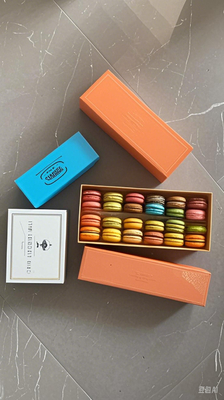 48 Bao bì Macaron hộp giấy Macaron đĩa nhựa Macaron hộp