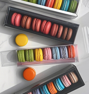 Macaron Bao bì vỏ trên và dưới trong suốt Hộp quà Vỏ trên và dưới Bao bì vỏ trên và dưới Sôcôla Vỏ trên và dưới Bao bì vỏ trên và dưới Macaron Thẻ nhựa