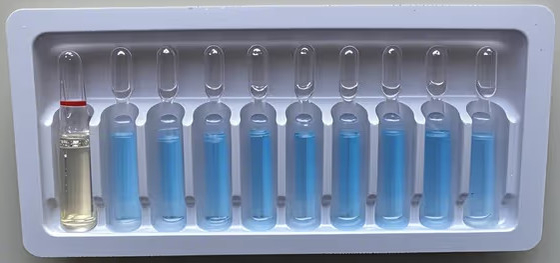 Thẻ nén chai PET tùy chỉnh cho chai tiêm nước 1ml ~ 10ml, bao bì hộp đựng thuốc tùy chỉnh
