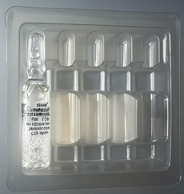 Vỏ thuốc nhựa PET màu trắng bên trong mô hình thiết kế chống giả mạo