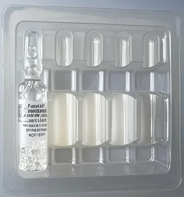 1ml Ampoule Blister Tray for Medicine Box Packaging với kích thước tùy chỉnh và chấp thuận mẫu để vận chuyển tùy chỉnh