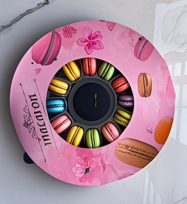 Thực phẩm an toàn tinh khiết PET Macaron hộp đóng gói bánh quy Snow Roll Crisp bánh nướng bánh quy hộp bánh quy
