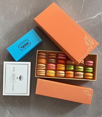 Bao bì hộp giấy trong suốt Macaron Display Rack Macaron Tray Macaron Gift Box Packaging Chocolate Macaron Top And Bottom Cover Packaging