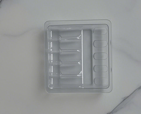 1ml Ampoule Blister Tray for Medicine Box Packaging với kích thước tùy chỉnh và chấp thuận mẫu để vận chuyển tùy chỉnh