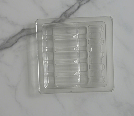 1ml Ampoule Blister Tray for Medicine Box Packaging với kích thước tùy chỉnh và chấp thuận mẫu để vận chuyển tùy chỉnh