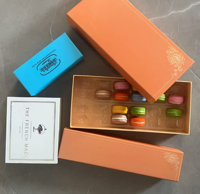 Thực phẩm an toàn 40 miếng Macaron Tray Bao bì Bấm nóng