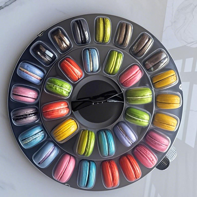 Thực phẩm an toàn tinh khiết PET Macaron hộp đóng gói bánh quy Snow Roll Crisp bánh nướng bánh quy hộp bánh quy
